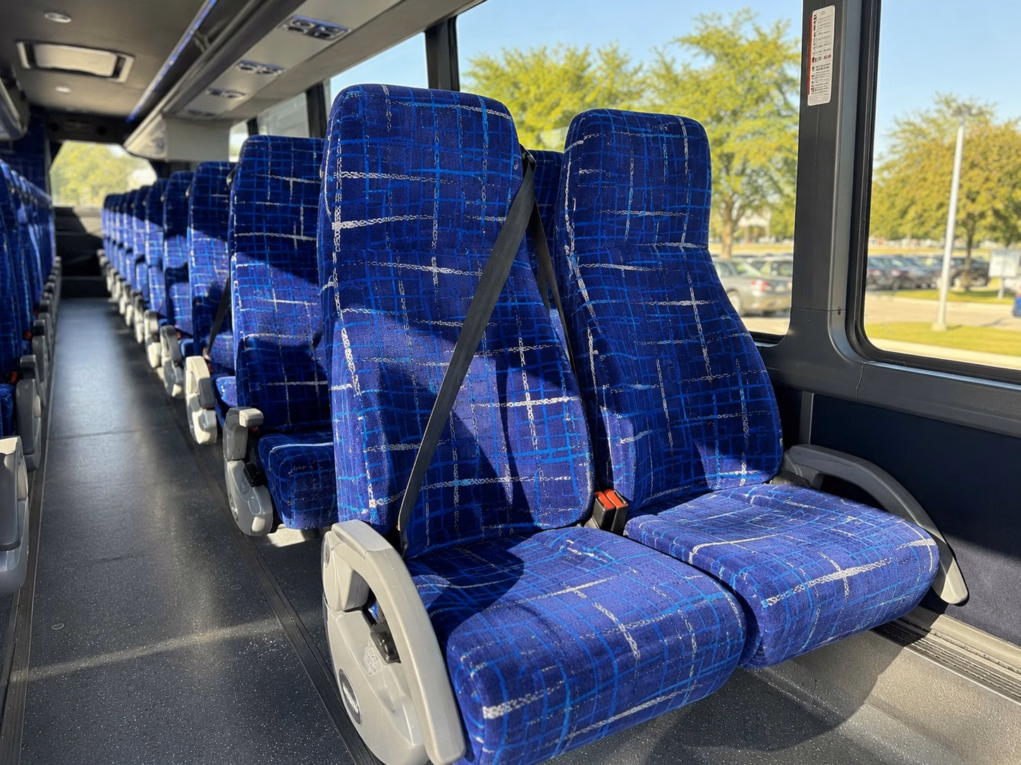 modesto charter bus rental interior